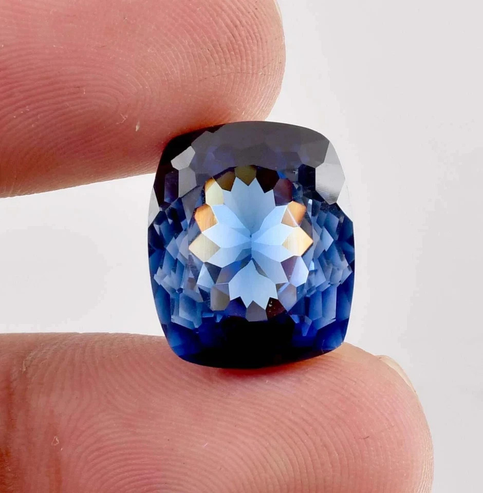 20.00 CT Natural Royal Blue Sapphire Cushion Cut Certified Gemstone Sri Lanka