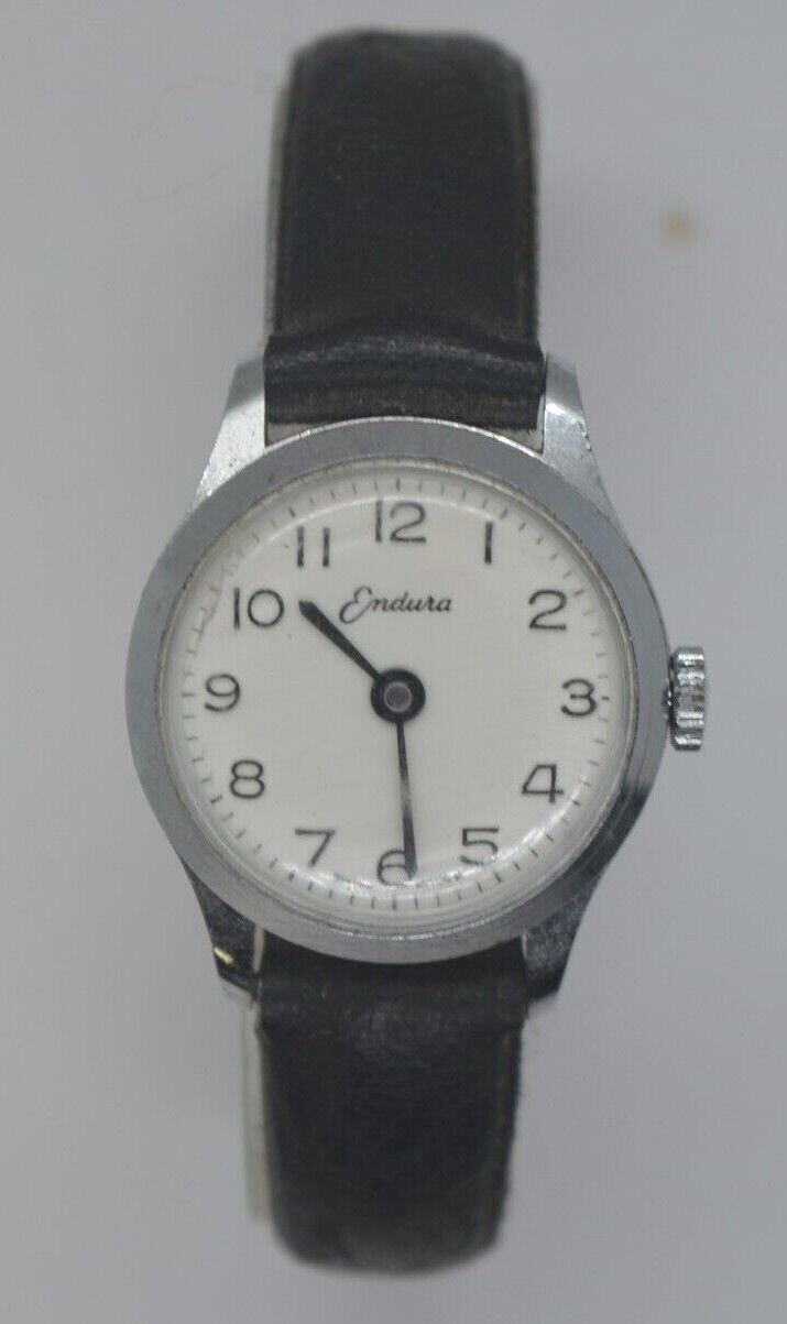 Vintage Endura Windup wristwatch Runs Great Swiss made ”30 DAY GUARANTEE”
