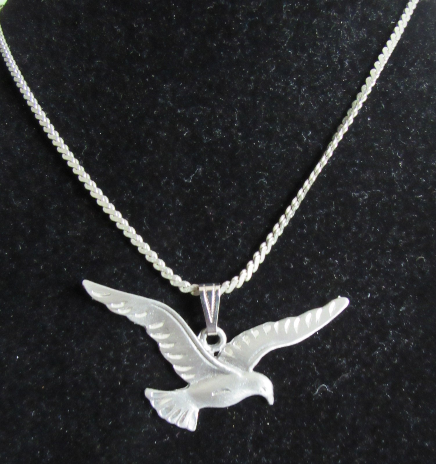Jonathan Livingston Seagull Pewter Pendant / Necklace Vintage