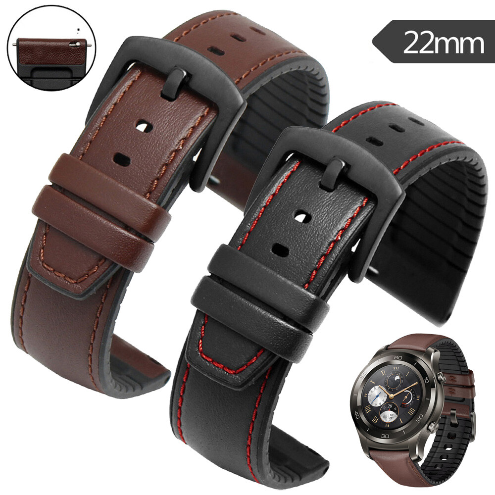 22mm Leather Silicone Replacement Band Strap Bracelet For Huami Amazfit GTR 47mm
