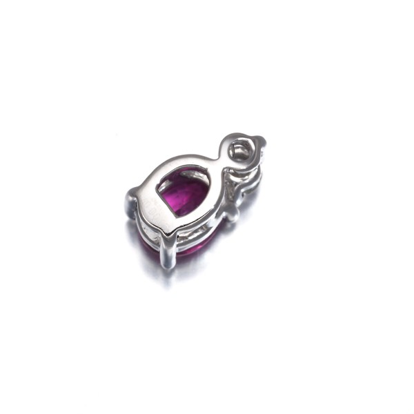 Ruby 0.40ct Diamond 0.05ct Pendant 1000 Platinum