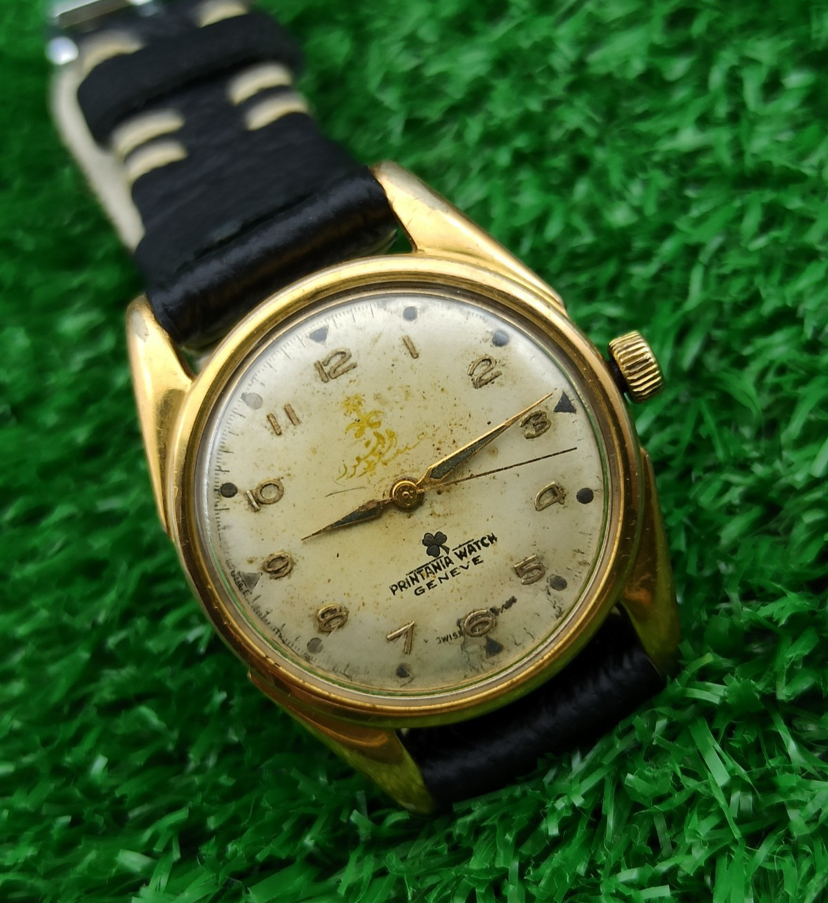 Rare Vintage Printania Geneve Saudi Arabia Royal Gift King Abdulaziz Swiss Watch