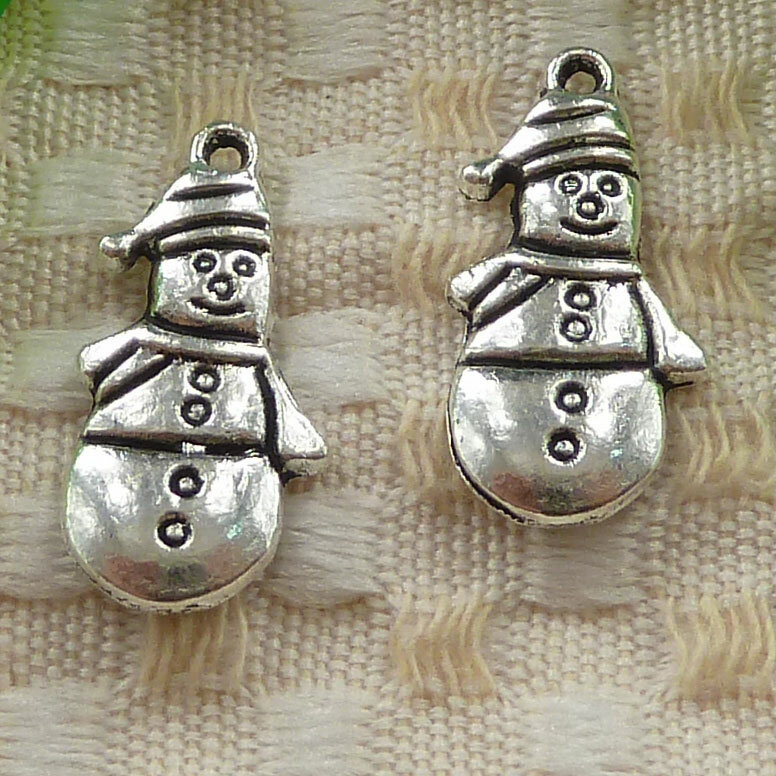 210 Pcs Tibetan Silver Snowman Charms Pendant 25X12MM S3638 DIY Jewelry Making