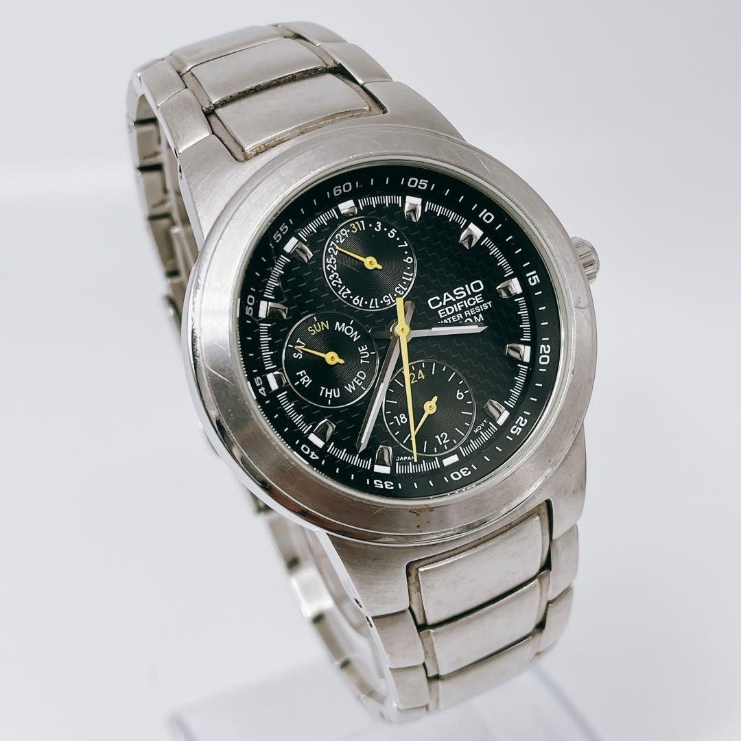 New Battery Operational Casio EDIFICE EF 308 Chronograph Watch Quartz Vintage Me