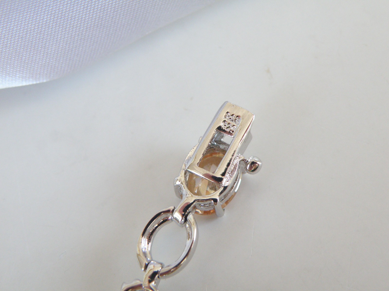 Ross Simons Sterling Silver 925 Gemstone Tennis Station Bracelet Fits 7″