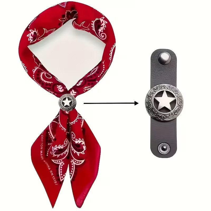 Western-Style Scarf Fasteners Silk Ring Neckwear Slide Fastener