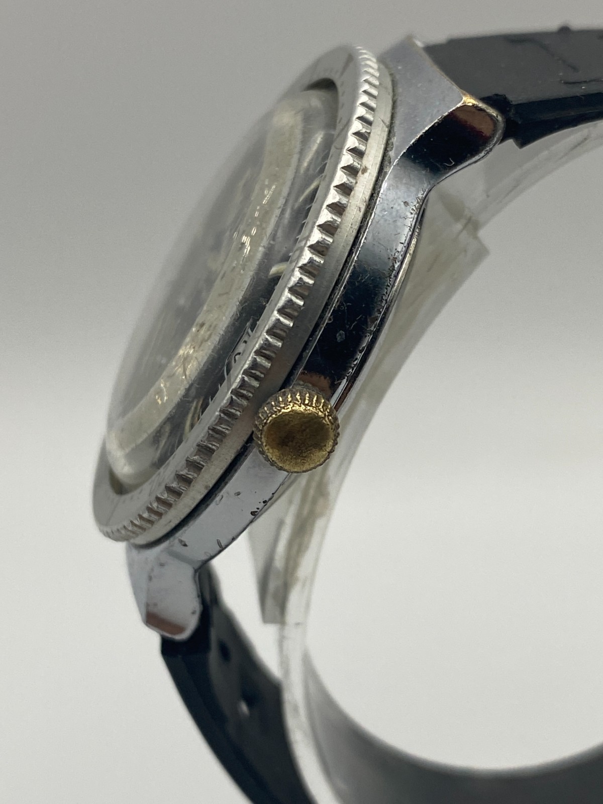 Vintage Timex Viscount Automatic Dive Date Watch 38mm Running Accurate +-2 Min