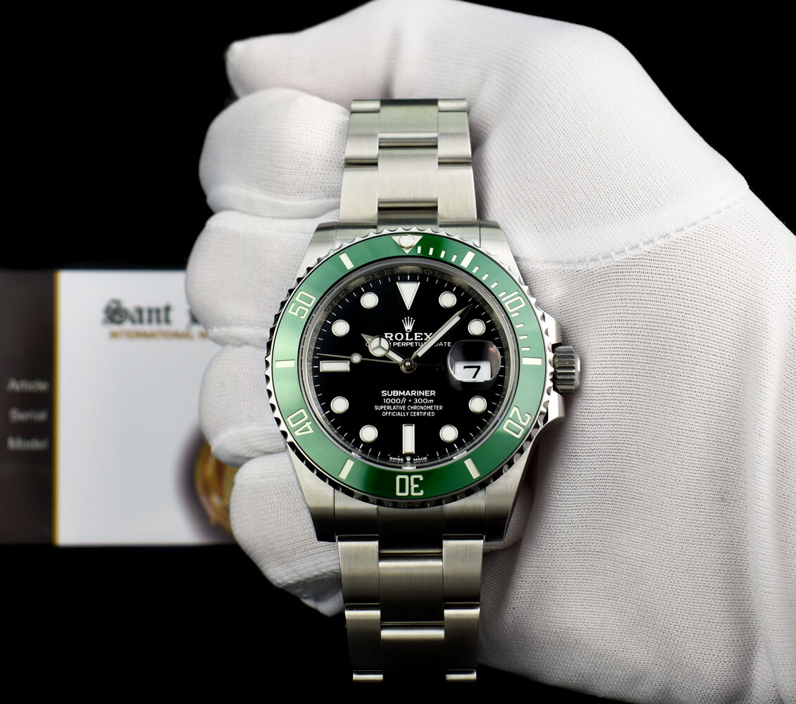 ROLEX 41mm Stainless SUBMARINER Green Bezel “KERMIT” 126610LV SANT BLANC
