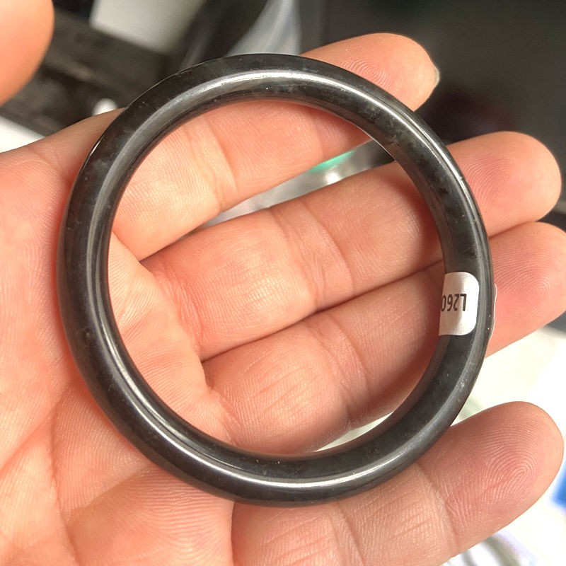 Certified 100% Natural Grade A Black Xiu Jade Bangle Bracelet 53-64mm