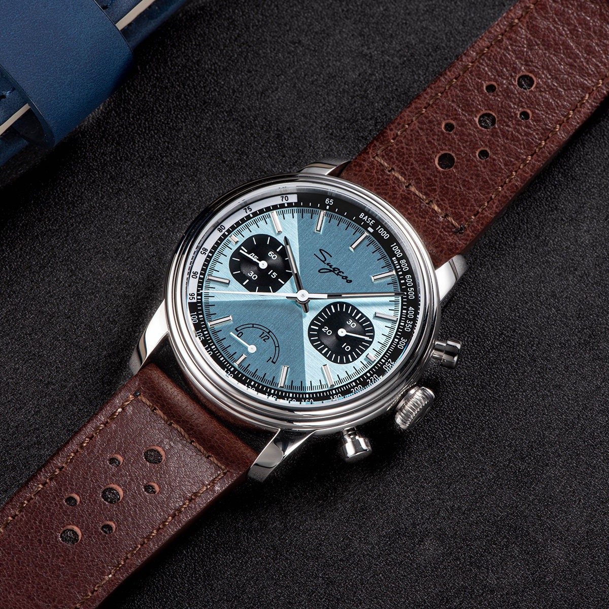 Seagull Movement Mechanical Chronograph Sapphire Case Watch Noctilucent ST412