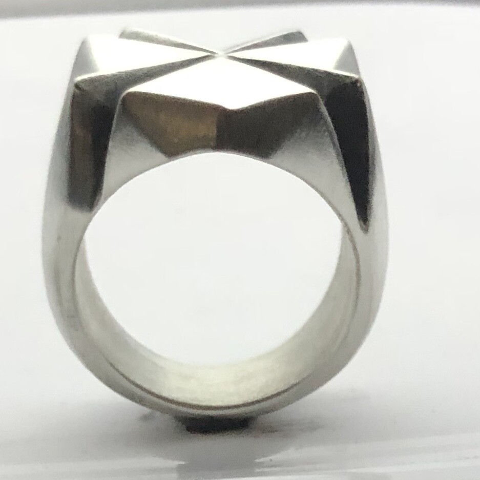 MJG STERLING SILVER.MALTESE CROSS RING. 21MM SQ. 38 GR. HARLEY. WARHAMMER