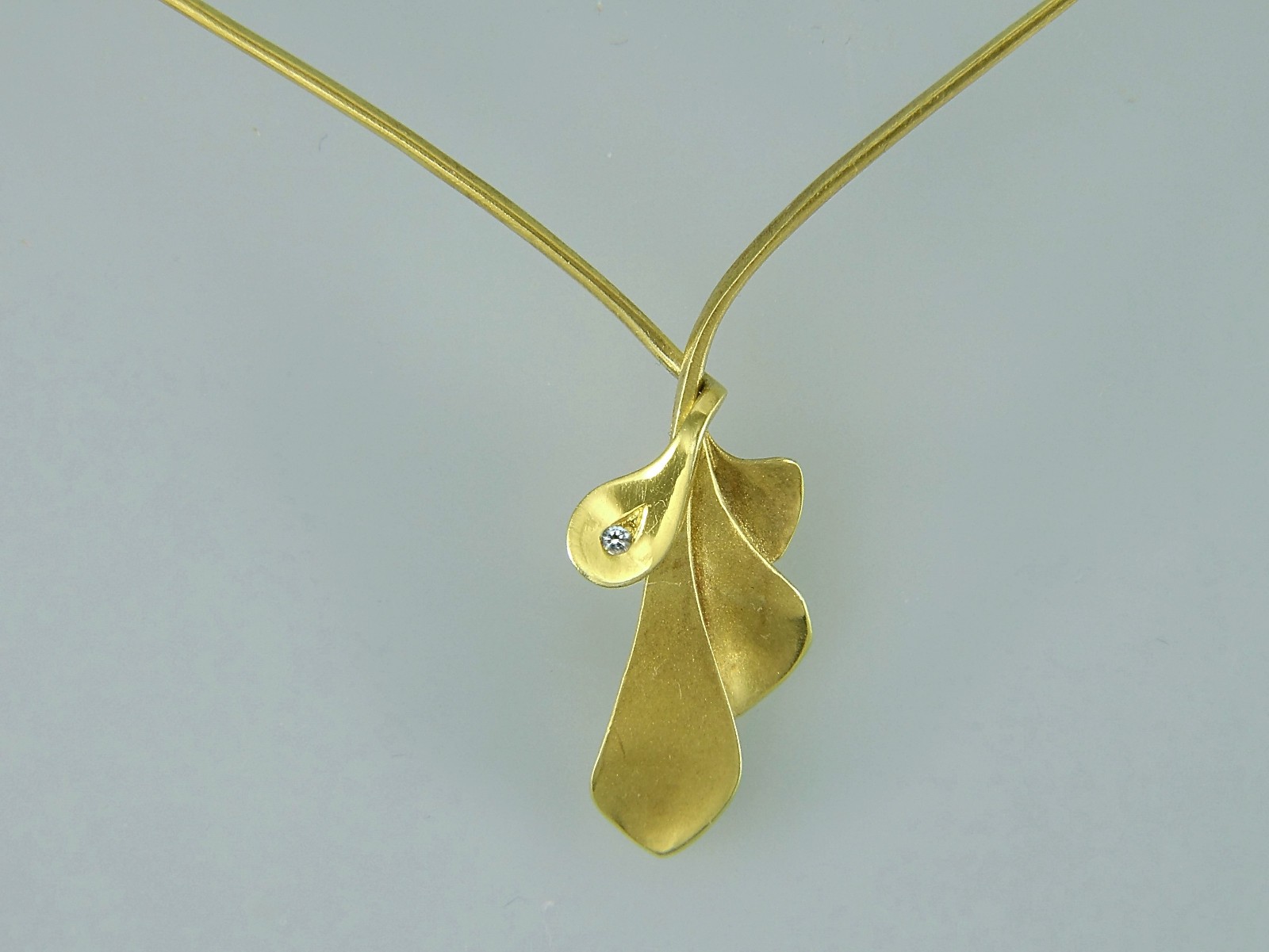 Choker diamond, Ehinger & black, gold 585, necklace gold 585, diamond, E&S