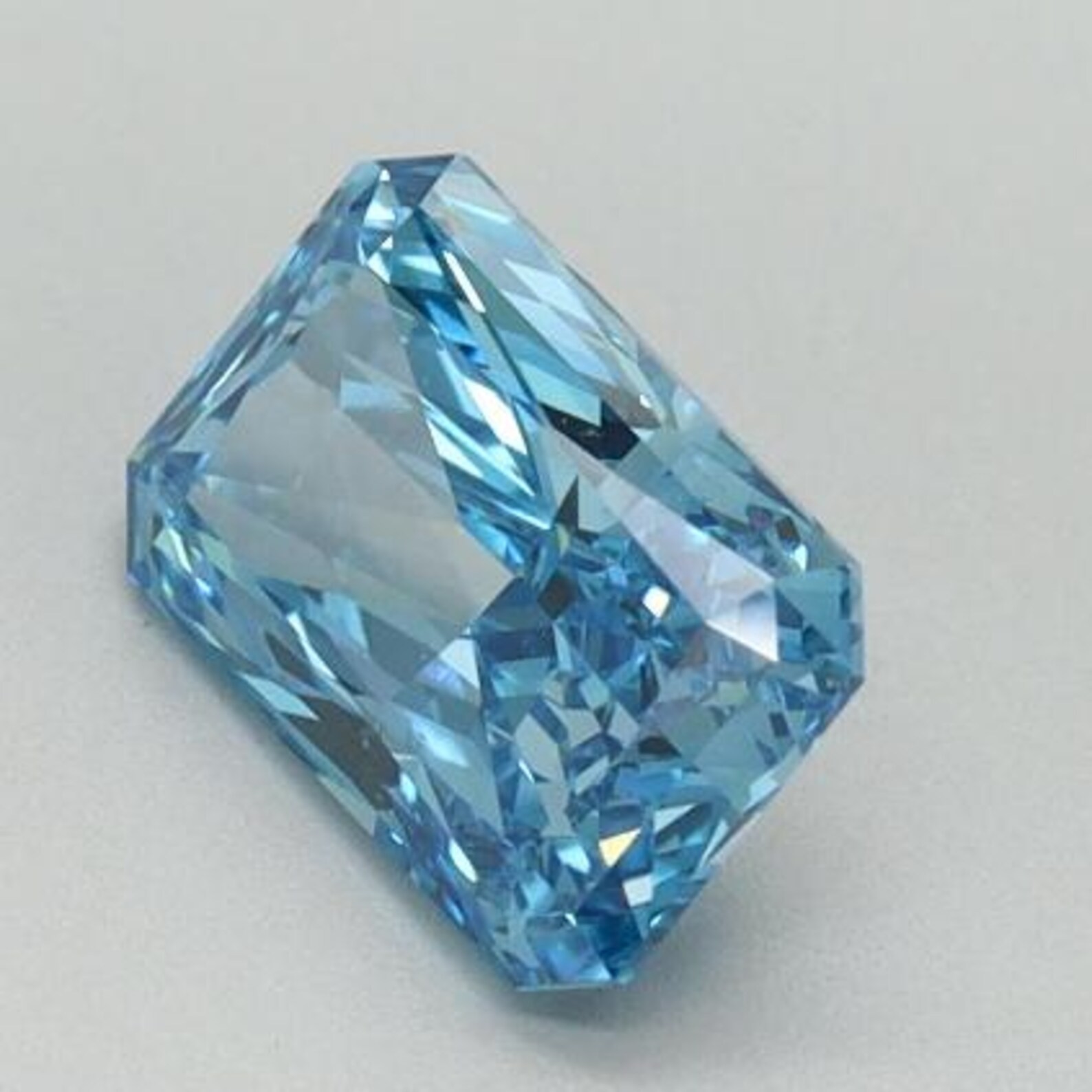 CERTIFIED 1.05 Ct Natural blue Diamond Radiant Cut LOOSE VVS1/ 6.5 mm