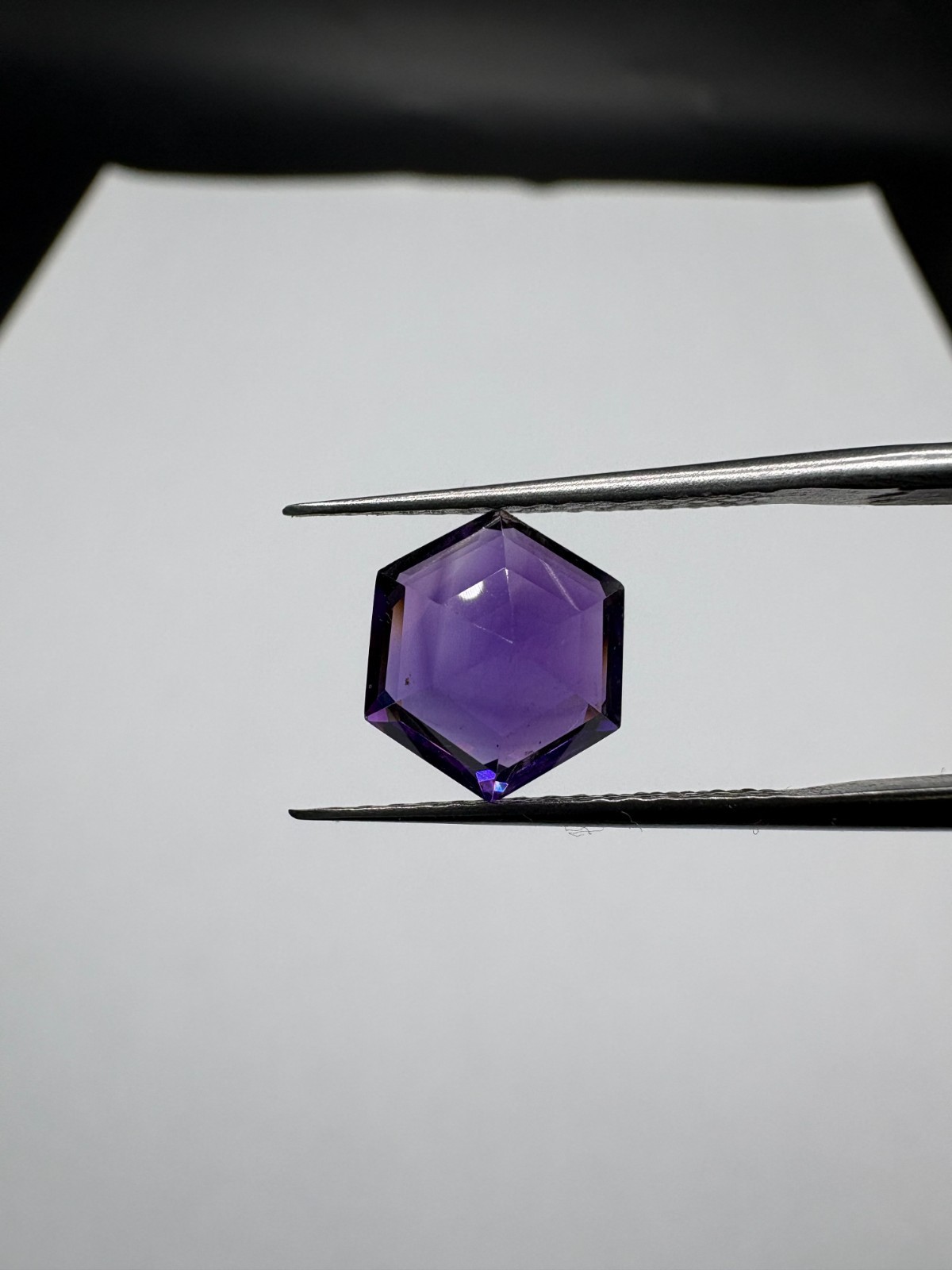 Dark Purple Amethyst, Hexagon Cut Gemstone, 2.75 TCW, February Birthstone