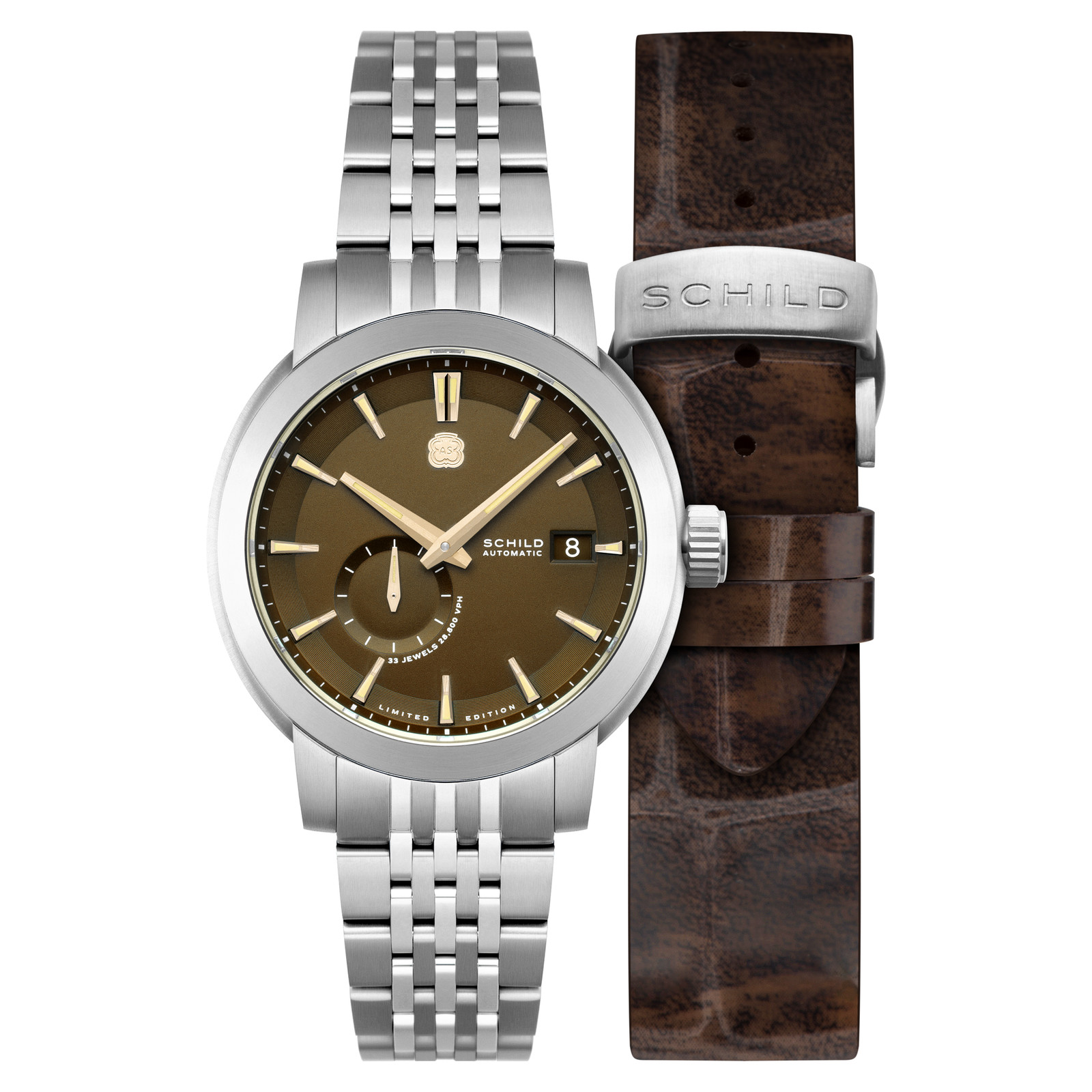 Heinrich Micro Rotor Automatic Limited Edition Brown / Stainless Steel | Brown D