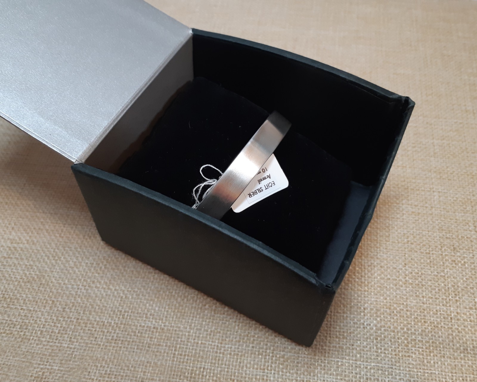 925 GENUINE SILVER *** Bangle Bracelet Matt Solid 10mm Wide