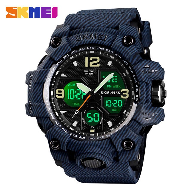 SKMEI Men Sport Watches Military Dual Time Boys Watch Digital Quartz Wristwatch