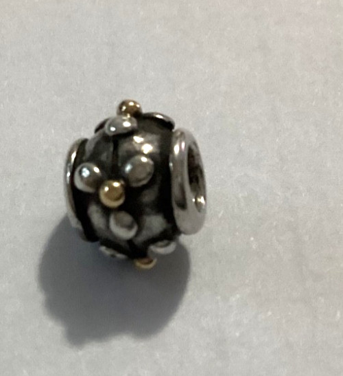 Pandora 790383 Sterling Silver & 14K 925 ALE “Tivoli Flower”Charm—#380