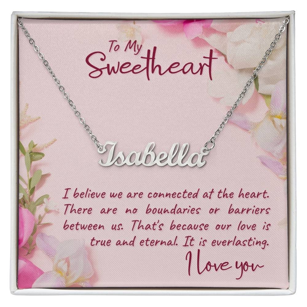 Personalized Sweetheart Name Necklace Romantic Custom Gift For Her