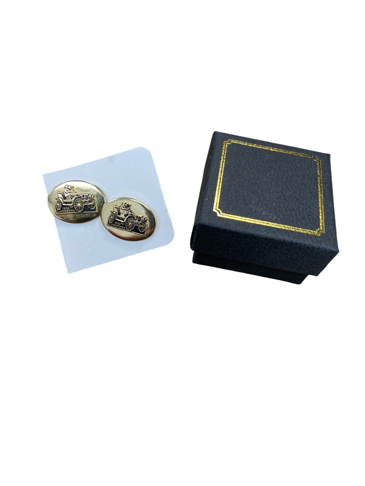 Zimmerman 1909 Kinney Co. mens VTG gold tone metal shirt cufflinks SKU 9816