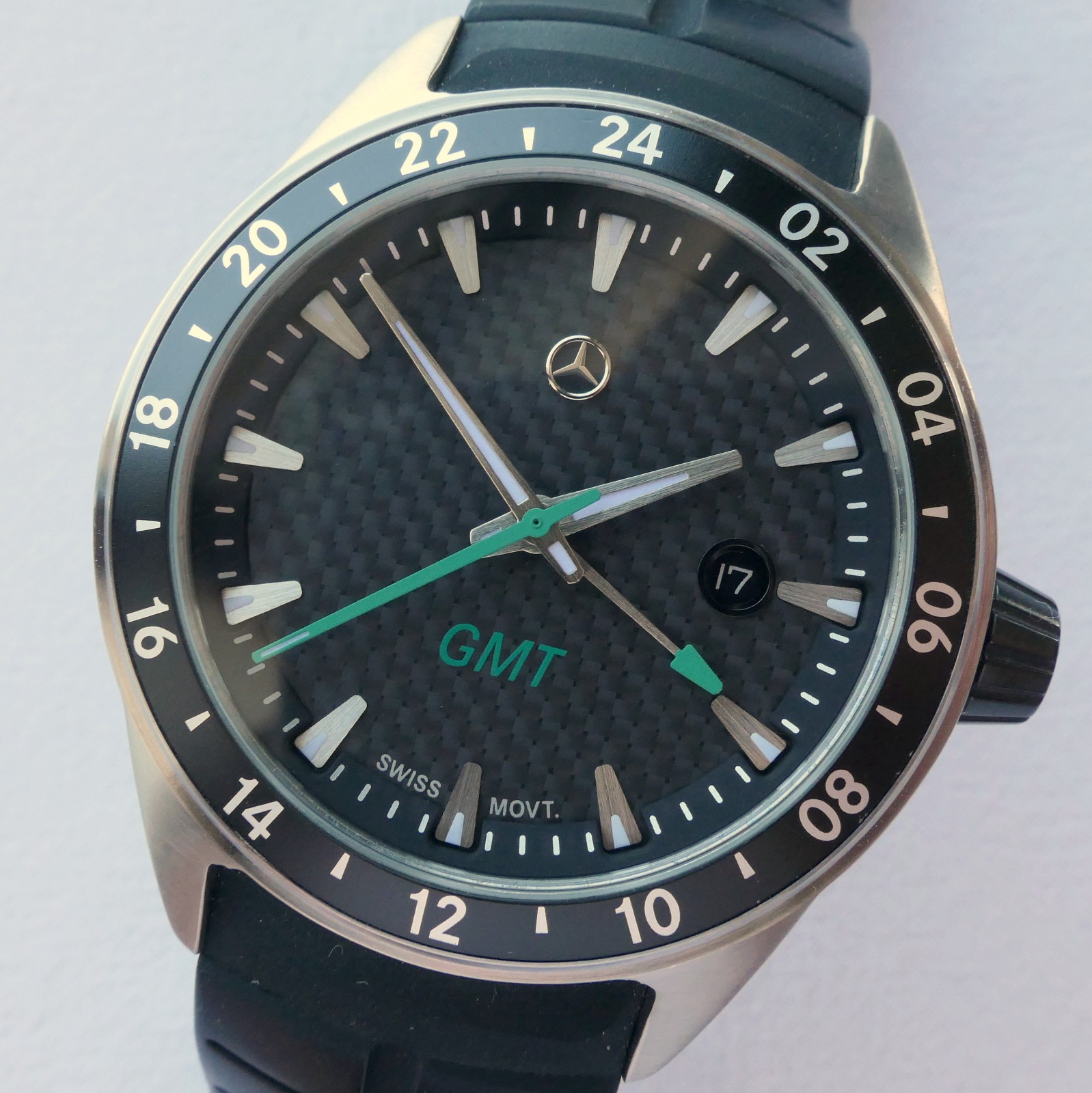 Mercedes Benz AMG DTM Petronas Motorsport Carbon Racing Car Accessory GMT Watch