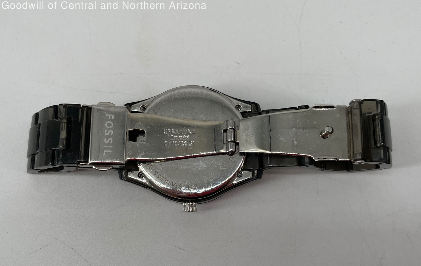 Fossil ES-2454 Black Crystal Semi-Transparent Watch