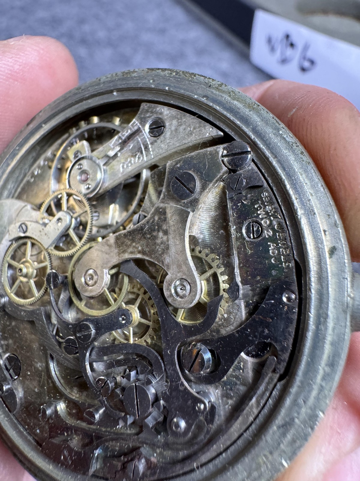 Vintage A.R. & J.E. Meylan Bureau Of Ordnance Pocket Chronograph Swiss Parts