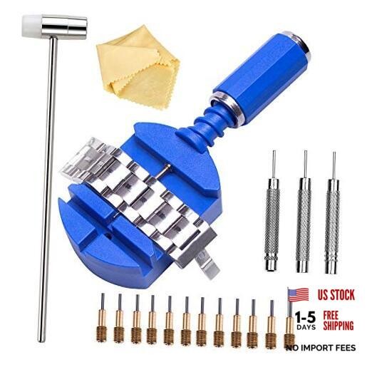 Watch Band Link Removal Tool Kit with 12pcs Replacement Pins and 3pcs Pin