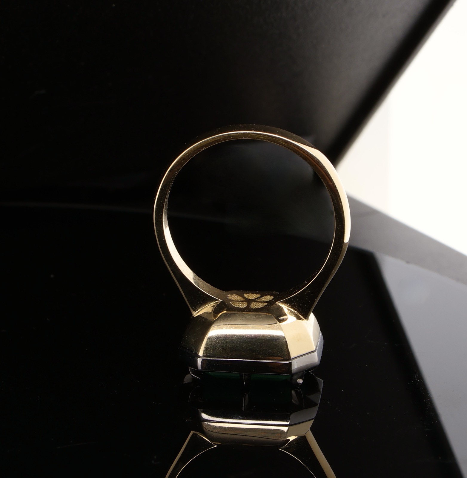 Vintage 5.70ct Emerald 18k Gold Georgian Style Ring size P1/2 Val $29505