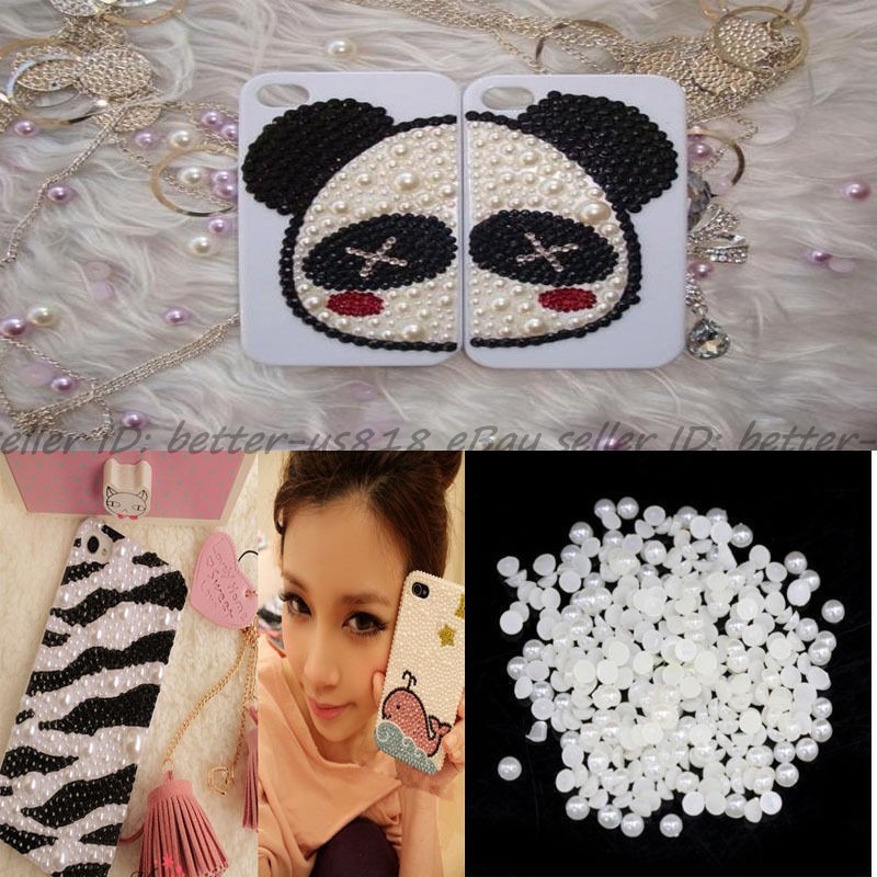 Half Pearl Round Bead Flat Back Scrapbook suitable for craft Flat Back 2-8mm DIY
