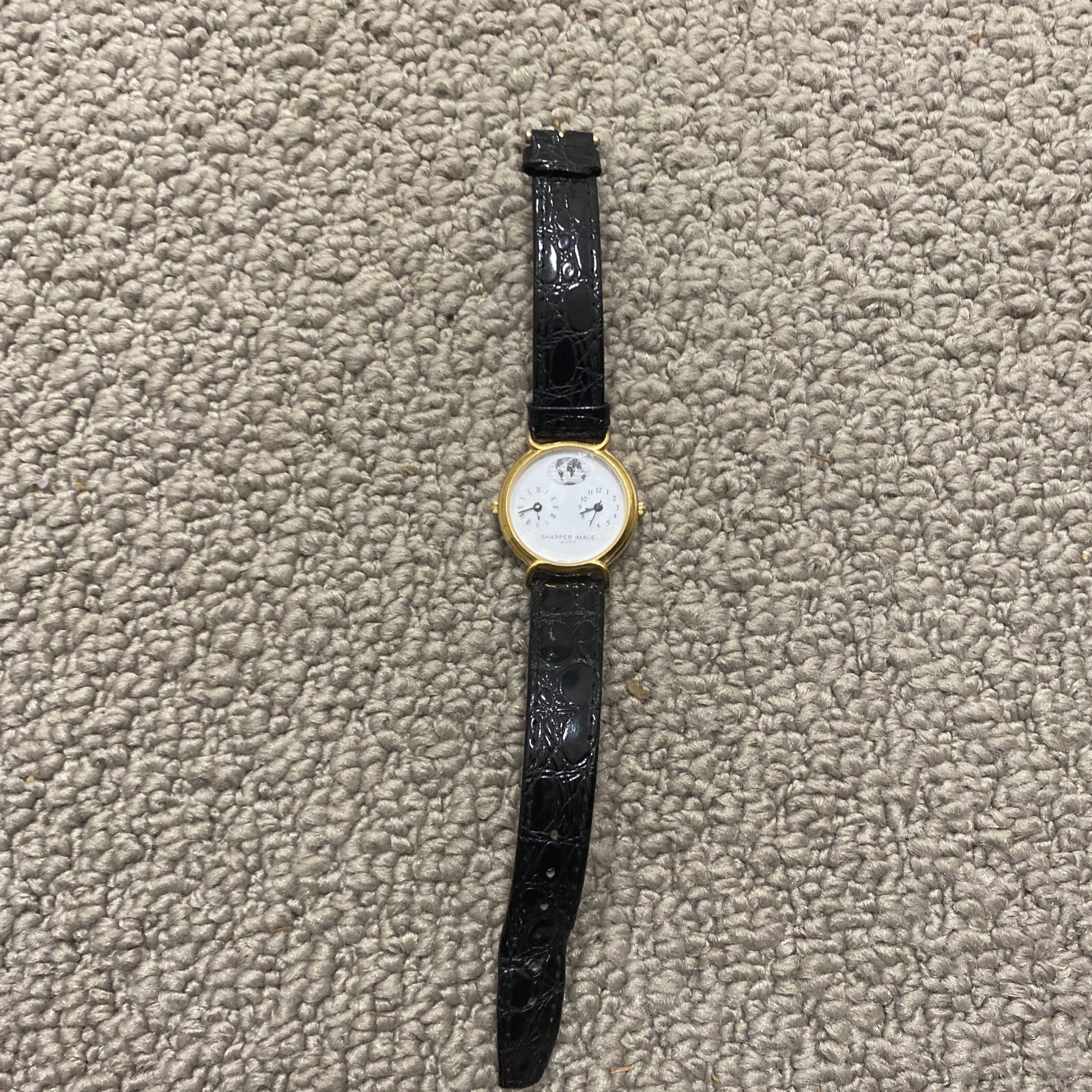 Sharper Image RARE 2 Time Zone Traveler Pilot Novelty Watch