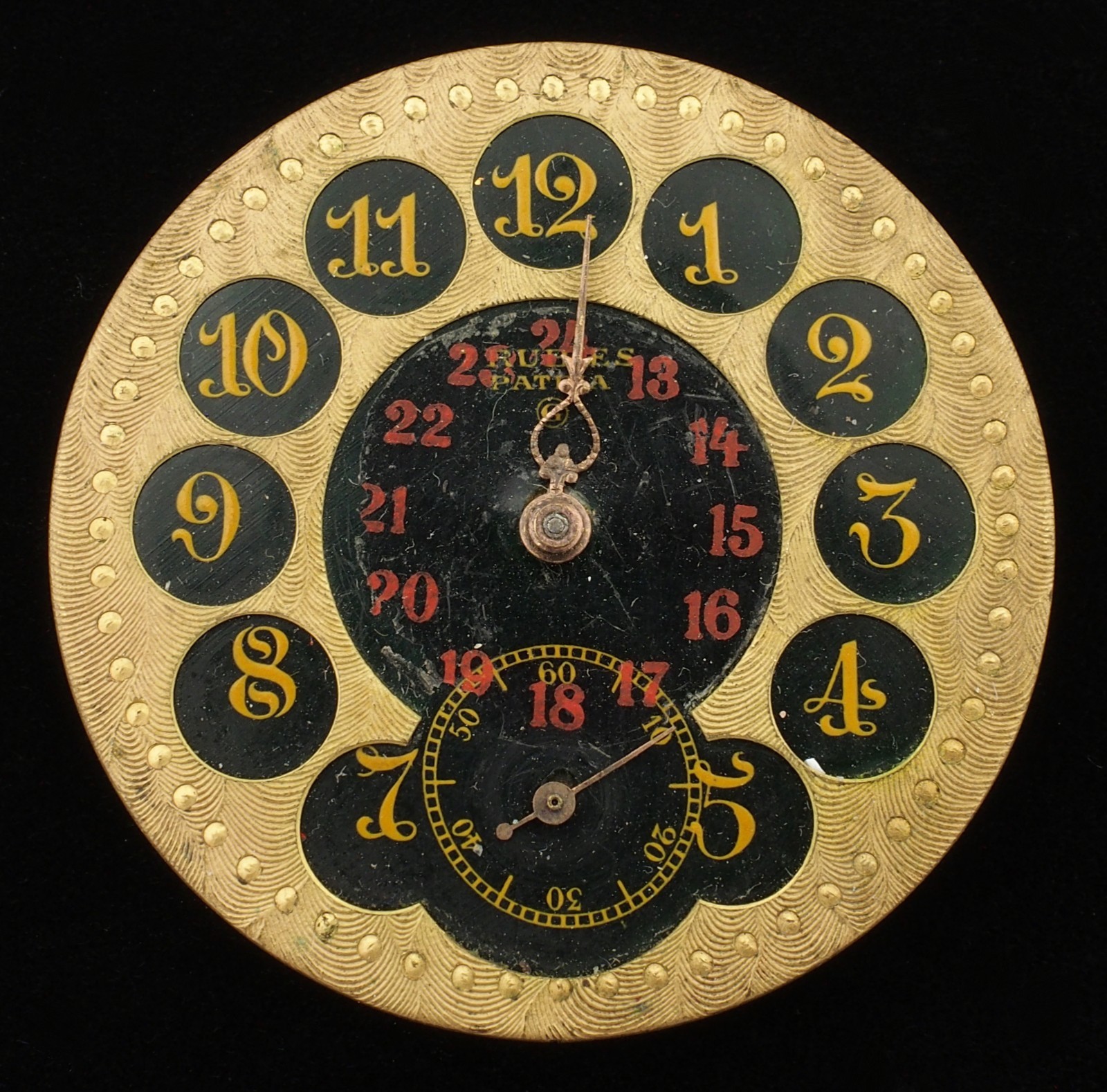 Vintage 41.8mm Patria OF Pocket Watch Movement for Parts Repair #F183