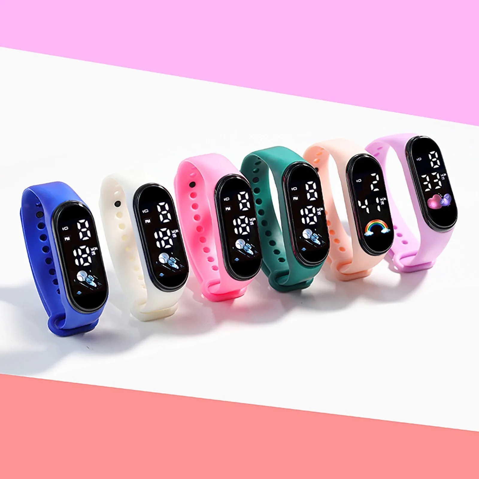 LED Wrist Watch Digital Sport Silicone Strap Kids Teen Girls Boys Children Gift