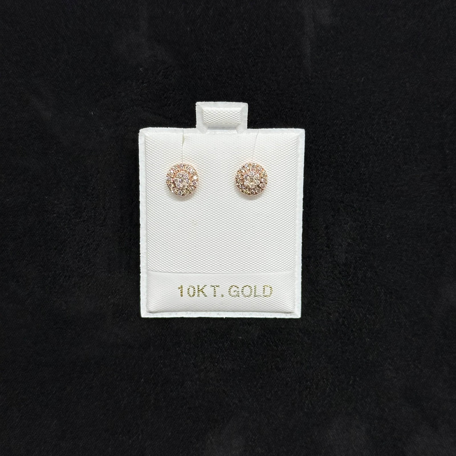 10k Rose Gold Earrigns 0.48 Natural Diamonds Earrings For Man Woman