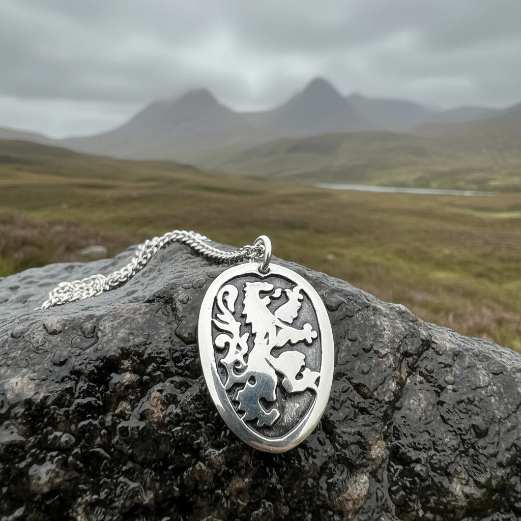 Lion of Scotland Necklace Handmade in Scotland Pewter