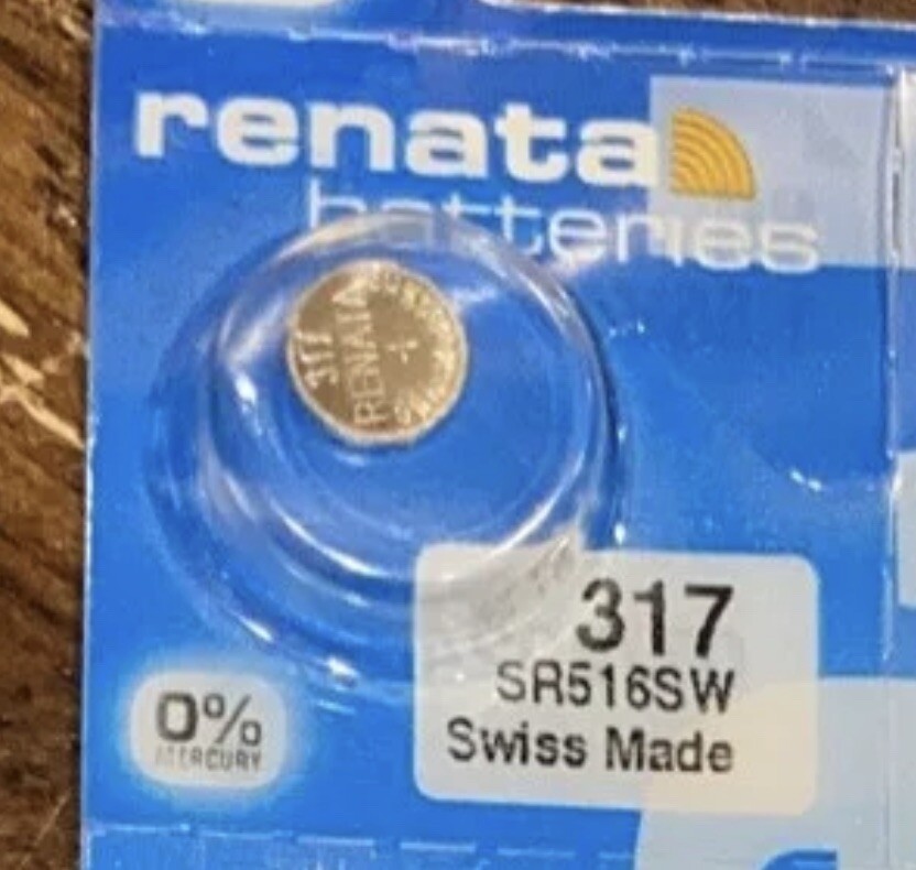 Renata 317 SR516SW 1.55V Silver Oxide Watch (price is per each battery)