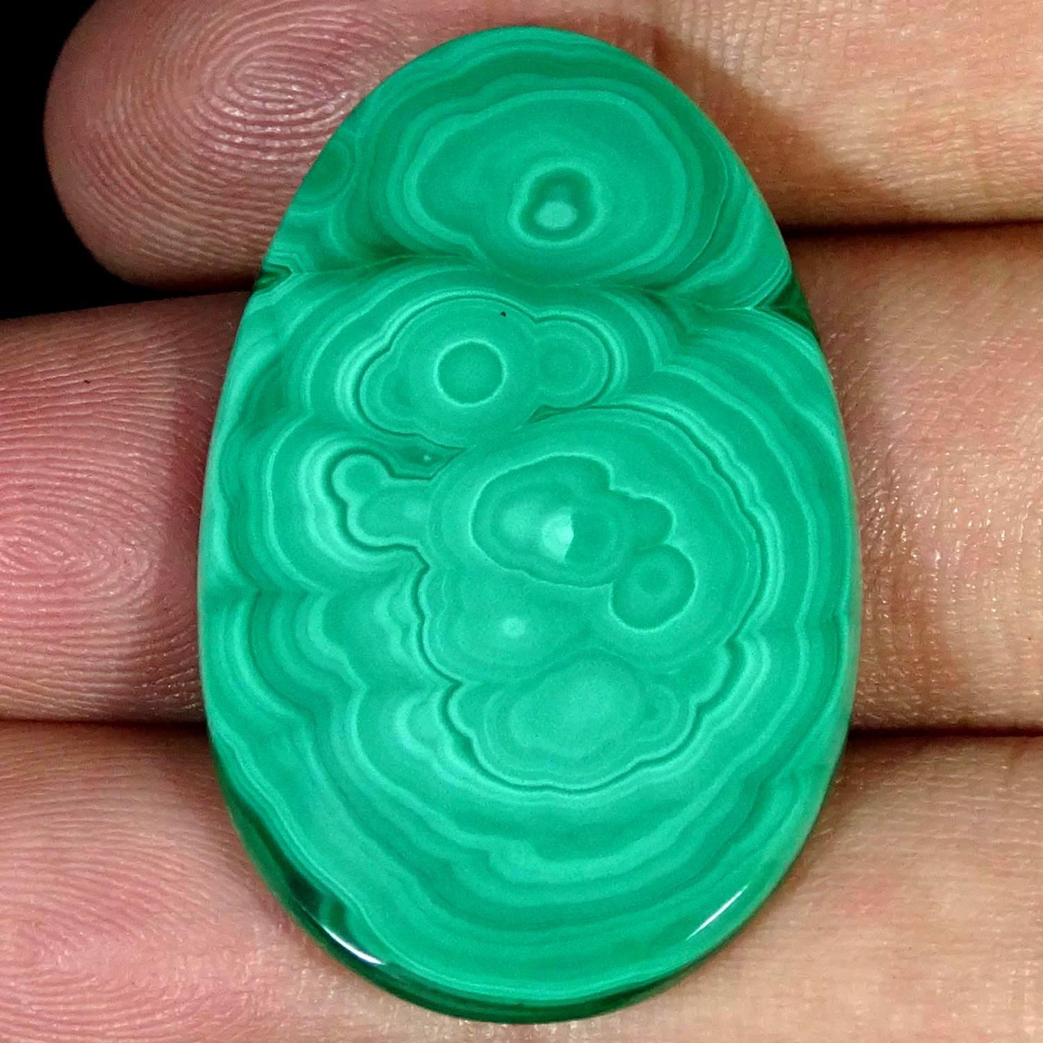 47.40Cts 100% Natural Malachite Fancy Cabochon Gemstone 24X38X4MM