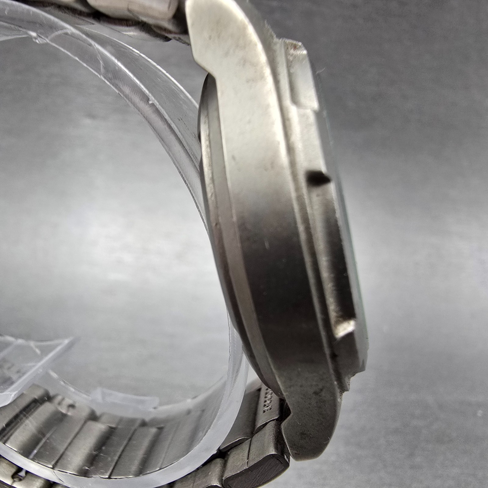 Seiko Alba Epsilon Watch Men 36mm Gray Dial Titanium Daydate V14J-0A10 Runs