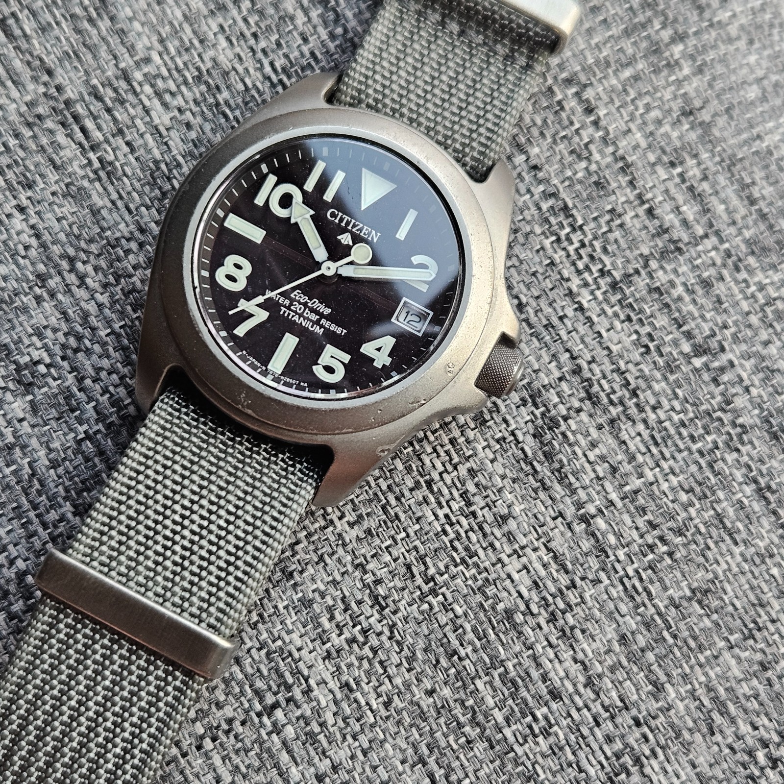 Citizen Promaster Ray Mears 7878 Eco-Drive Titanium Used 36 mm version