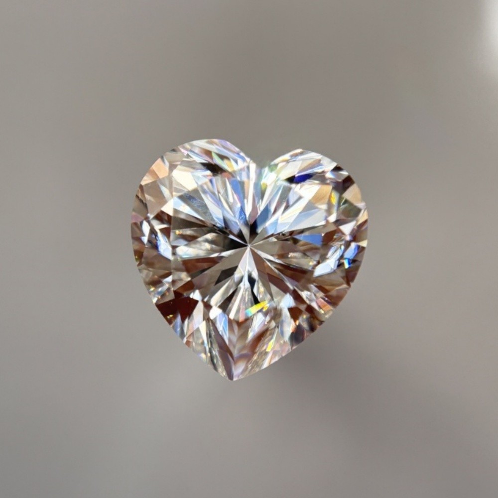 Loose Moissanite Heart Cut Gemstone Multicolored 1pcs 4x4mm 0.3ct-9x9mm 3.0ct