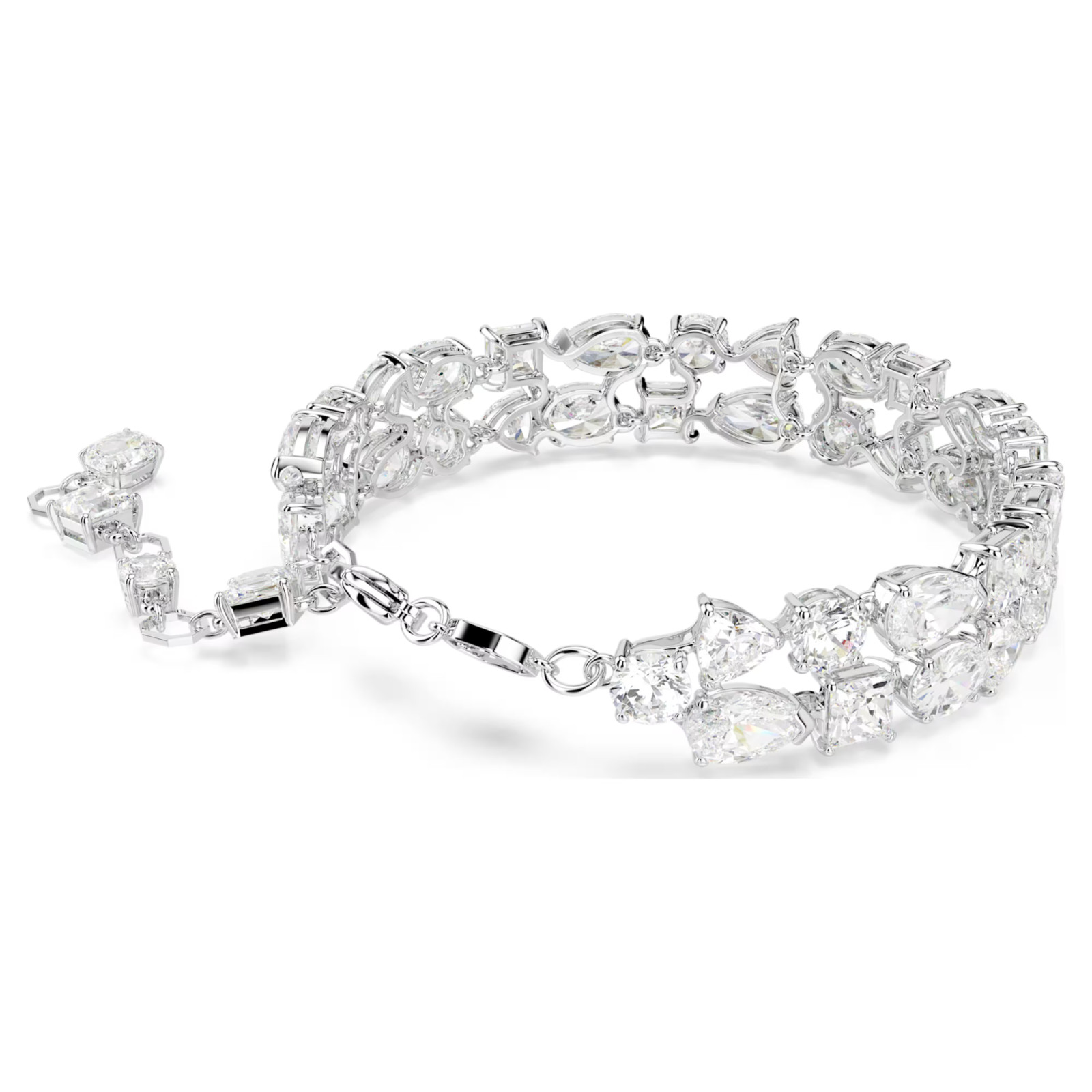 Swarovski Mesmera Bracelet White Mixed Cuts Rhodium Plated 5669927 – Brand New