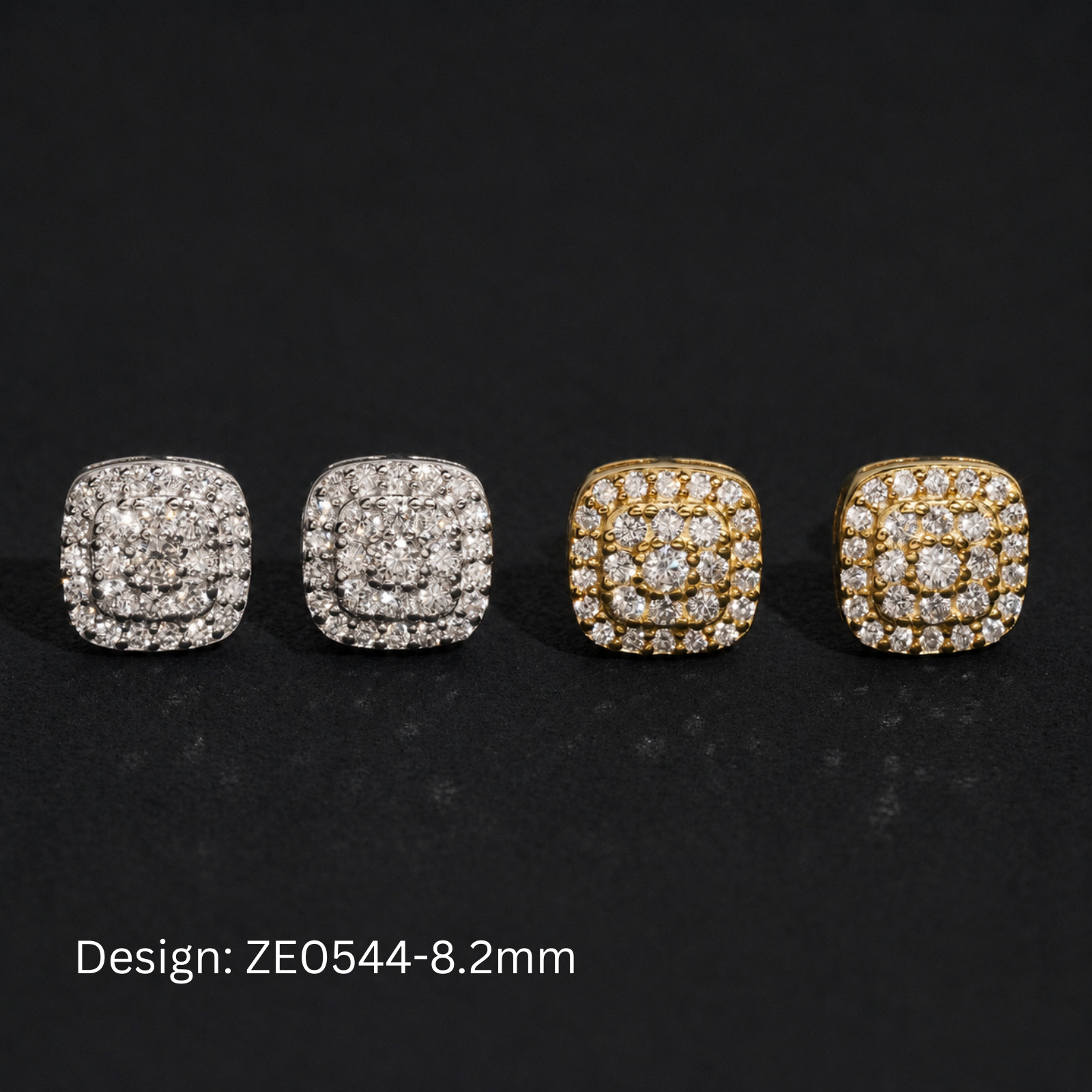 GRA Certified VVS Moissanite Stud Earrings 925 Sterling Silver Pass Diamond Test