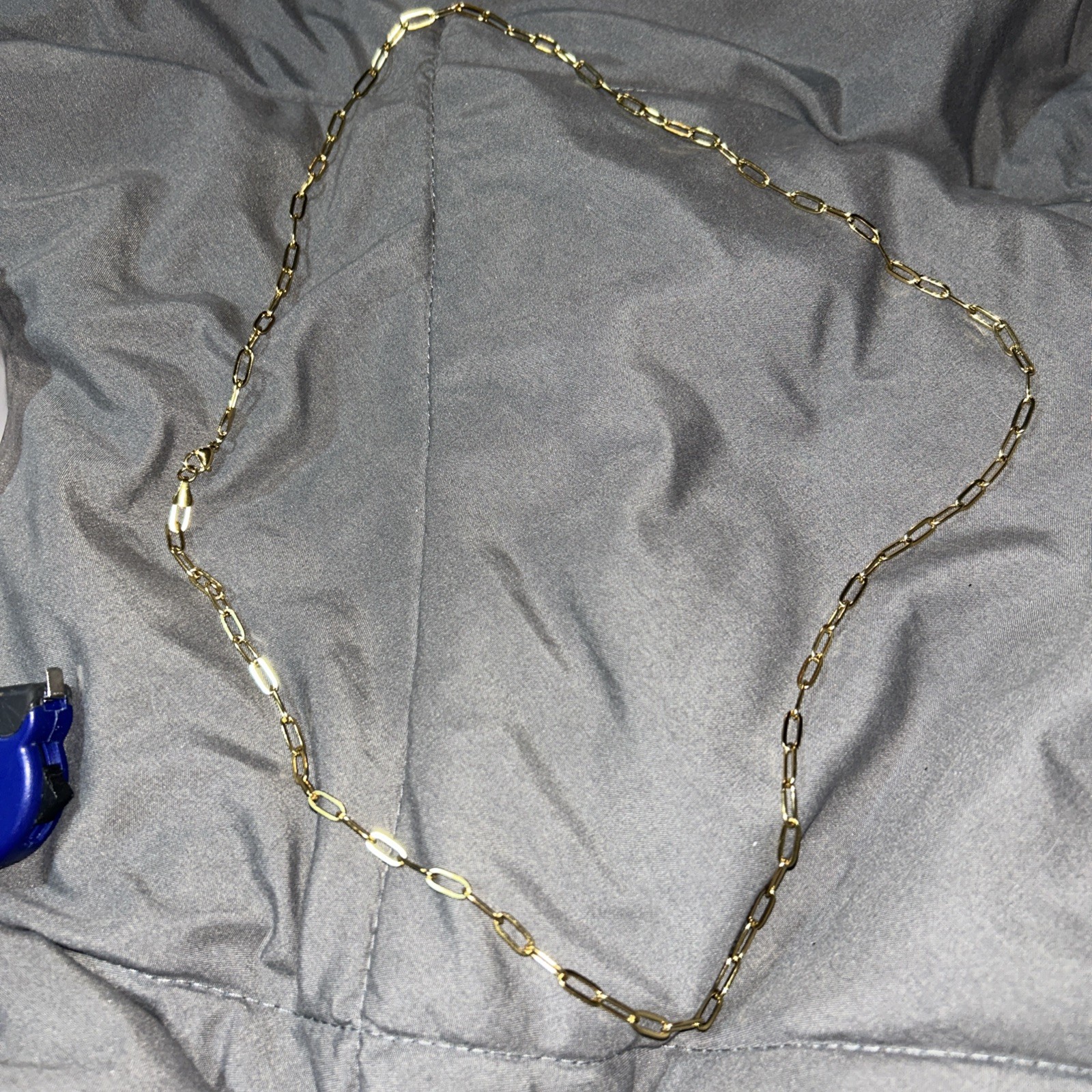 30inch 18 K Yellow Gold Filled Paper Clip Necklace ￼