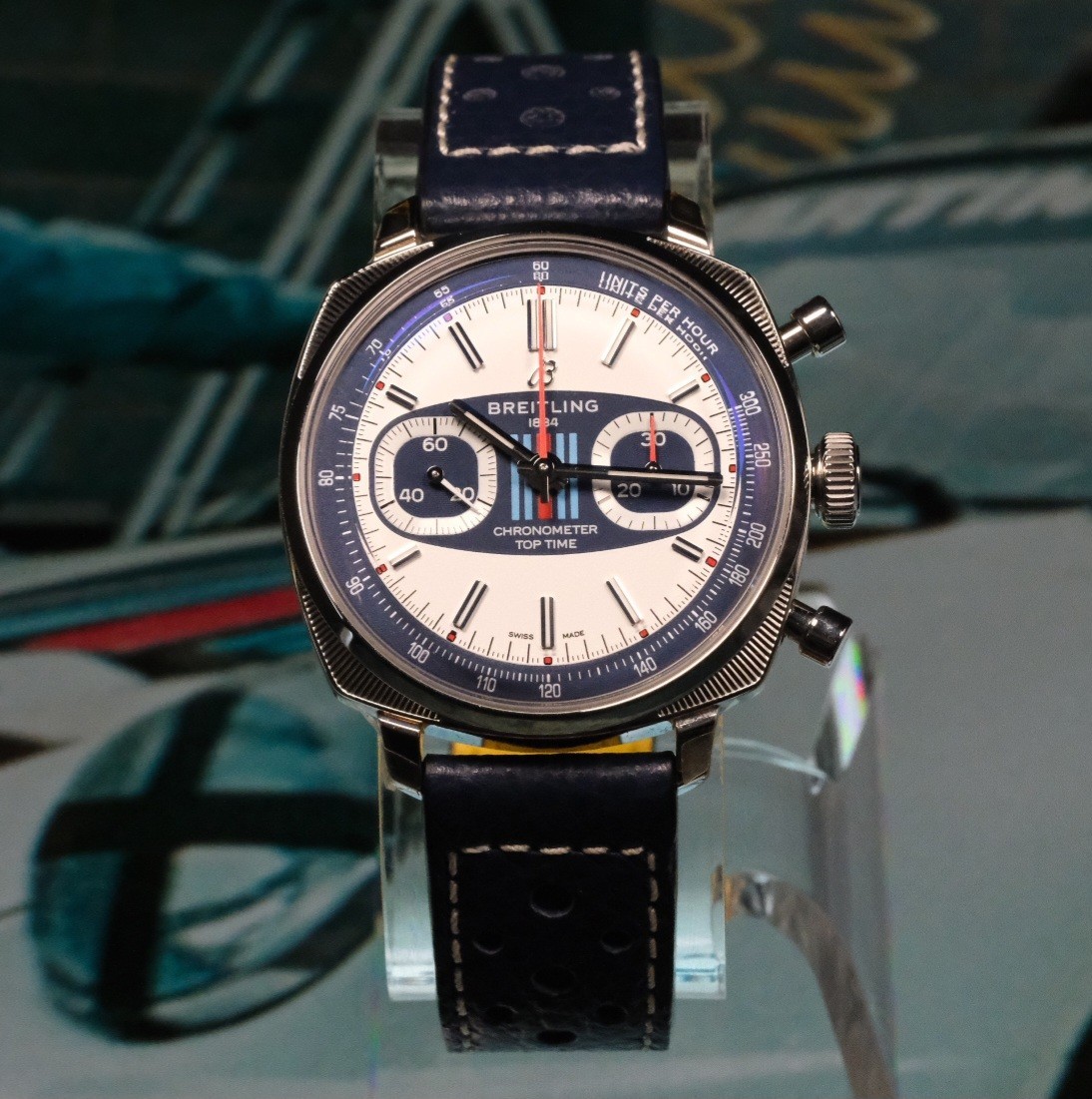 Breitling Top Time B01 Martini Racing Steel White 38mm AB01772A1G1X1 Full Set