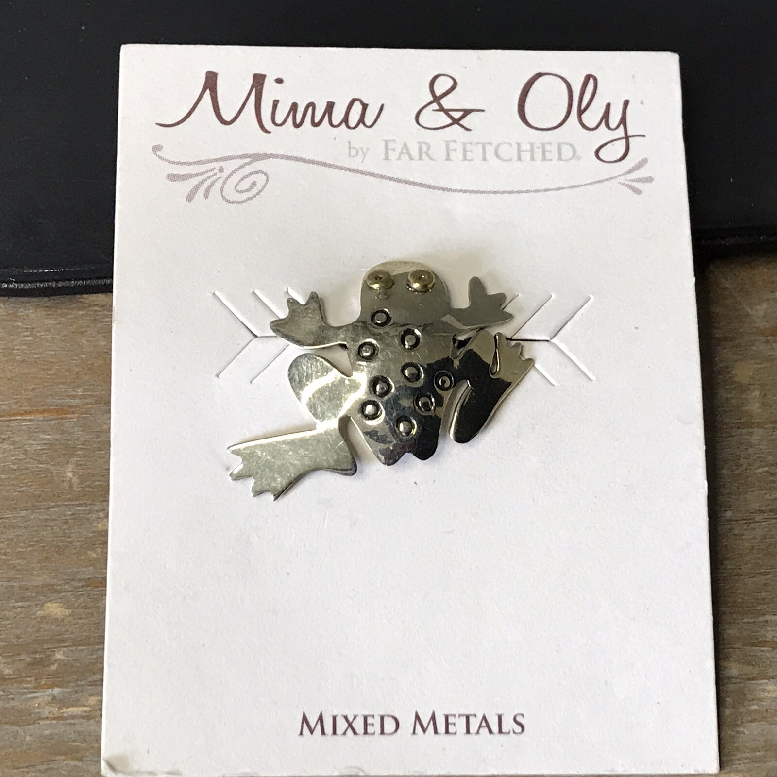 Mima & Only Frog Lapel Pin Copper Brass & Base Metal By Far Fetched ~B3~