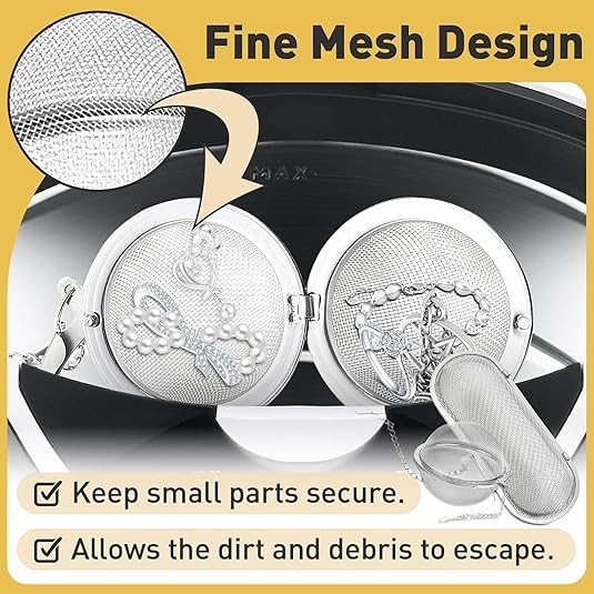 Ultrasonic Cleaner Stainless Steel Jewelry Basket Small Parts Washing