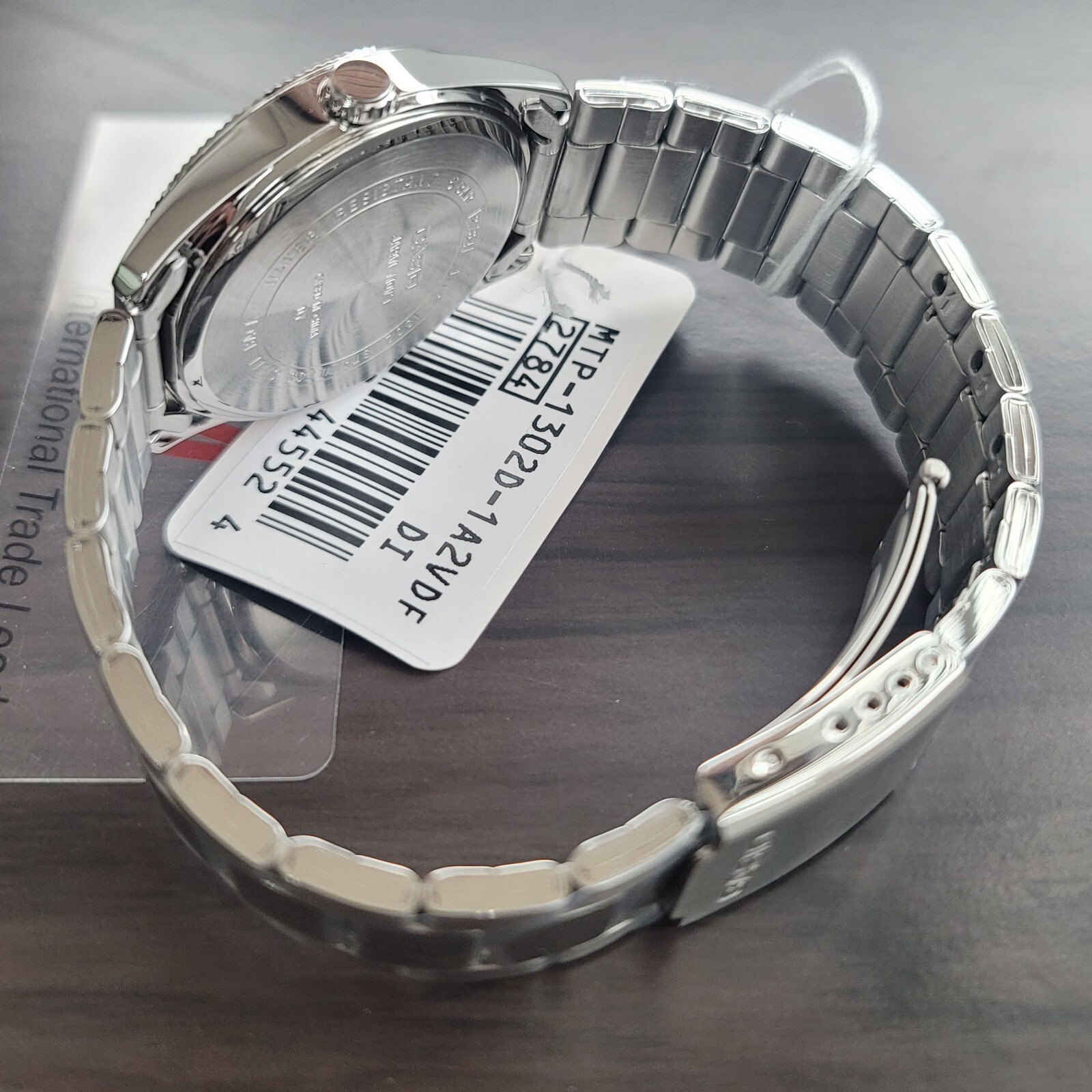 CASIO Men Analog Stainless Steel silver Band Watch Original New MTP-1302D-1A2VDF