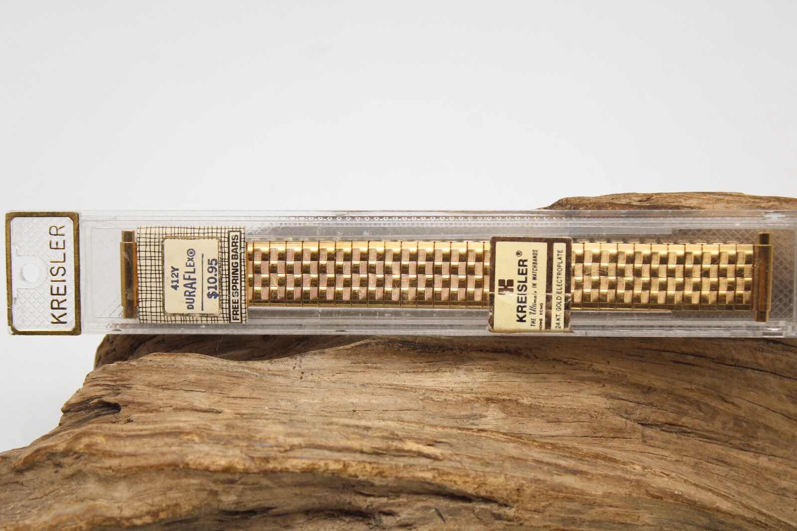 KREISLER 5.5″ DURA FLEX 24K GOLD ELECTROPLATE OPENS TO 10″ BAND WIDTH 15.4mm(GP)