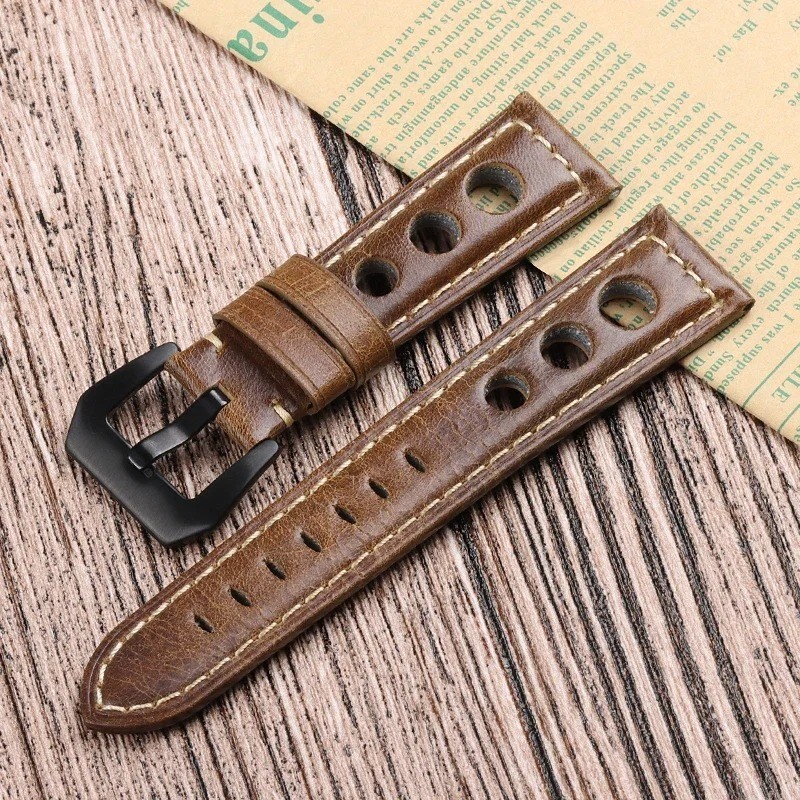 New Correa De Reloj De Piel De Vaca Pulsera De Cuero Genuino De 20mm 22mm Y 24mm