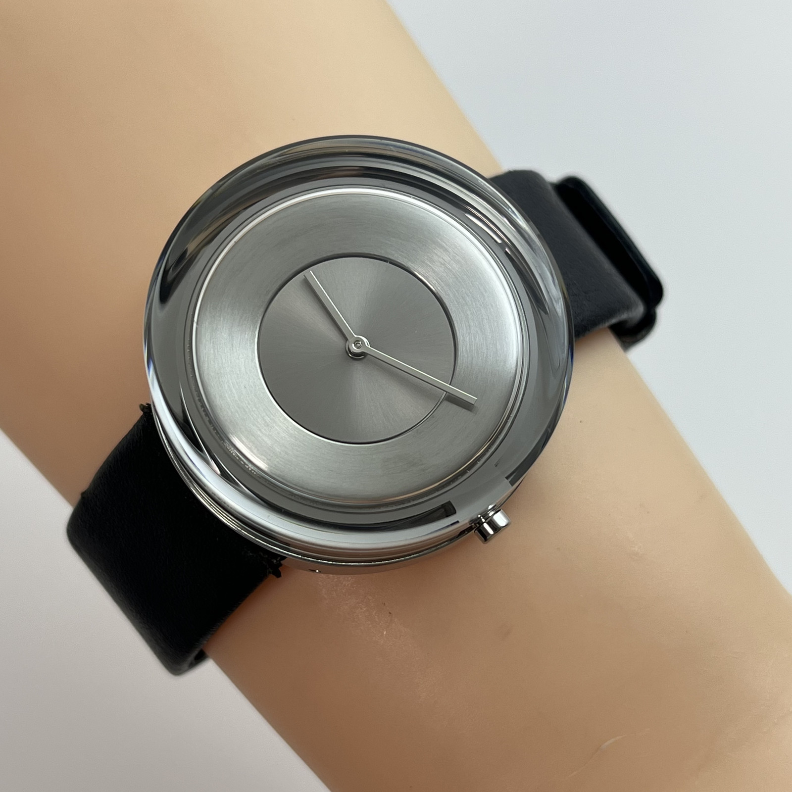 Seiko Issey Miyake Glass Watch NYAH001 TOKUJIN YOSHIOKA Qz Leather Strap #B851